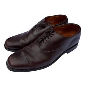 Allen Edmonds Dryden Cap Toe Oxford 10.5D Brown Dress Shoes